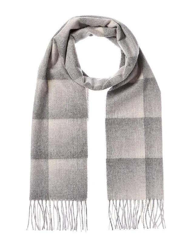 Amicale Cashmere Ombre Grid Cashmere Scarf