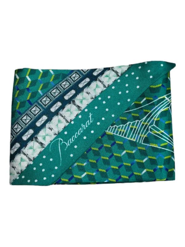 Baccarat 2810802 Ladies Louxor Twill Silk Green Band  Scarf