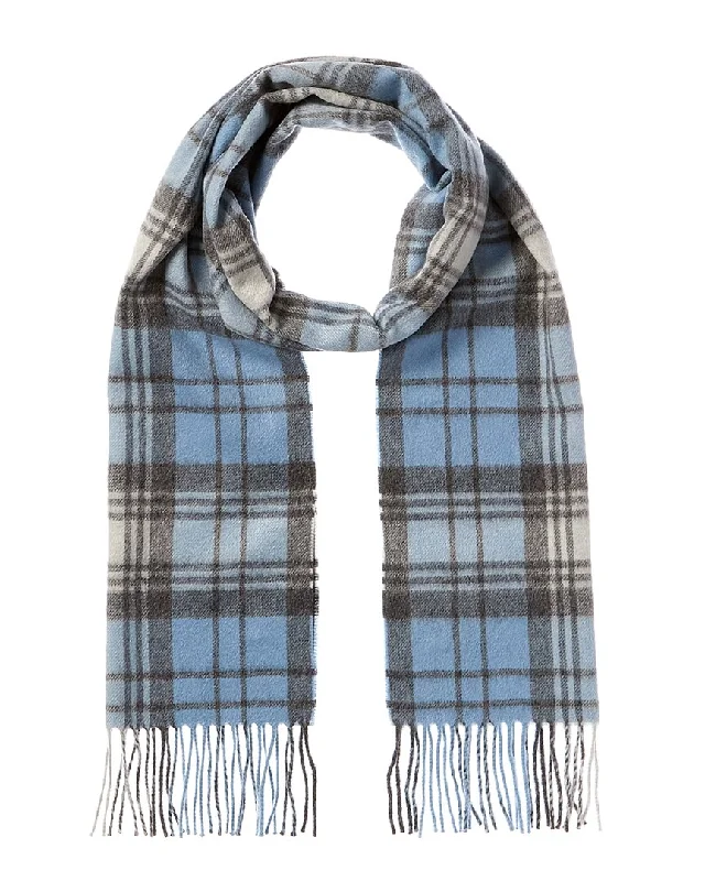 Amicale Cashmere Modern Tartan Cashmere Scarf