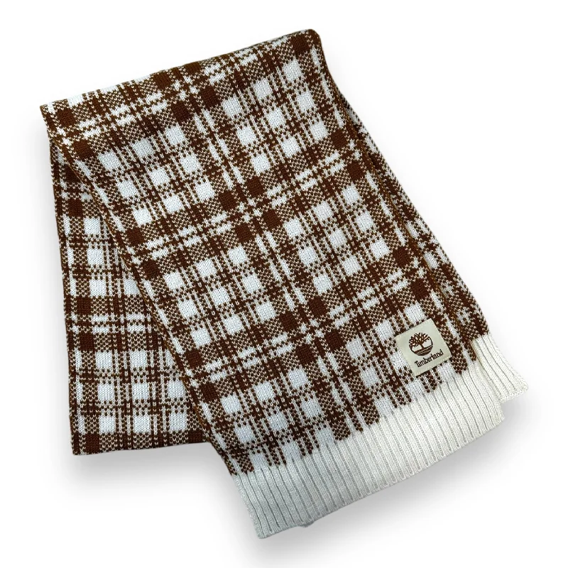 Scarf Winter By Timberland In Tan & White