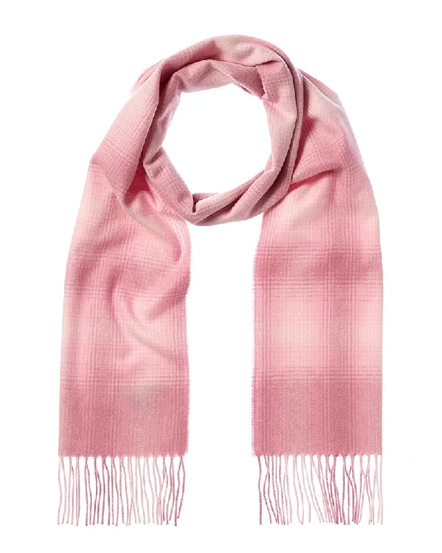 Amicale Cashmere Ombre Windowpane Cashmere Scarf