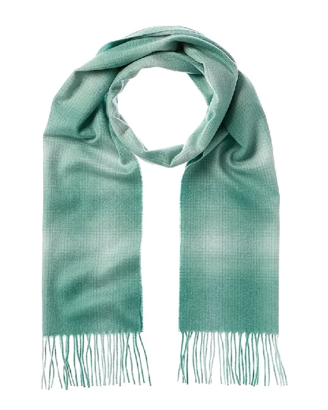 Amicale Cashmere Ombre Windowpane Cashmere Scarf