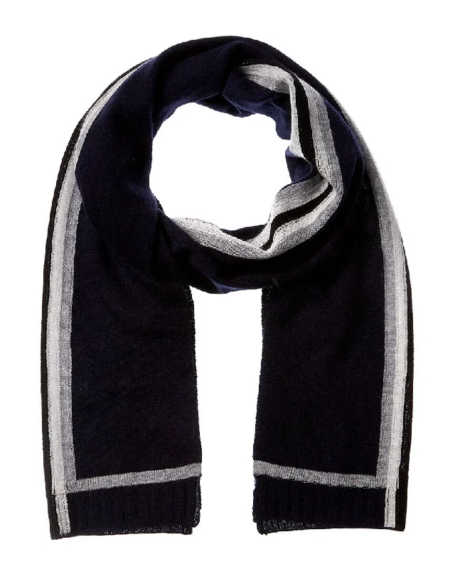 Hannah Rose Rainbow Stripe Cashmere Scarf