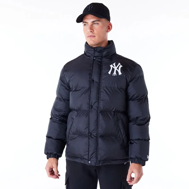 New York Yankees MLB Black Nylon Puffer Jacket