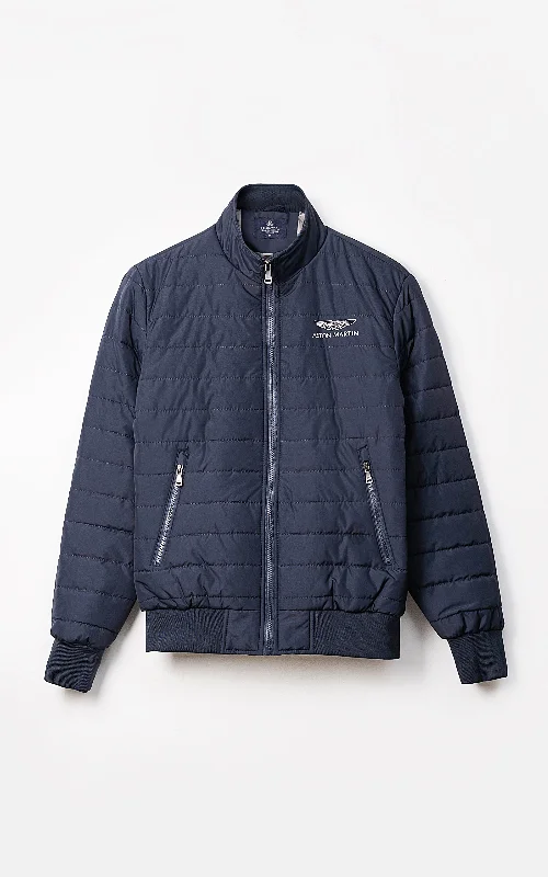 SIGNATURE AUSTIN MARTIN PUFFER JACKET FULL SLEEVE NAVY