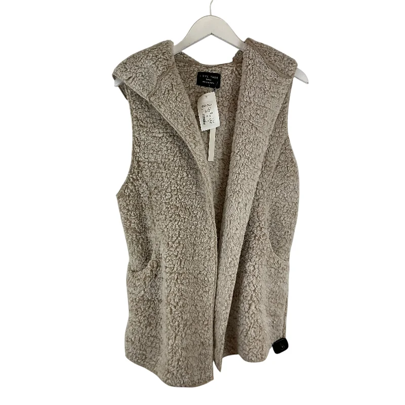 Vest Faux Fur & Sherpa By Love Tree In Cream, Size: S