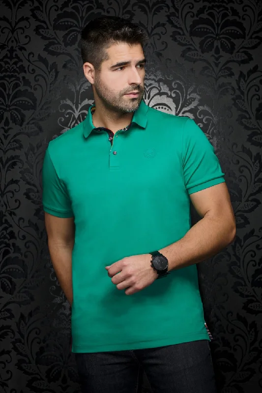 Au Noir Stretch Short-Sleeve Polos | Eagle Kelly Green