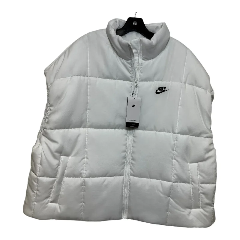 Vest Puffer & Quilted By Nike Apparel In White, Size: Xxl