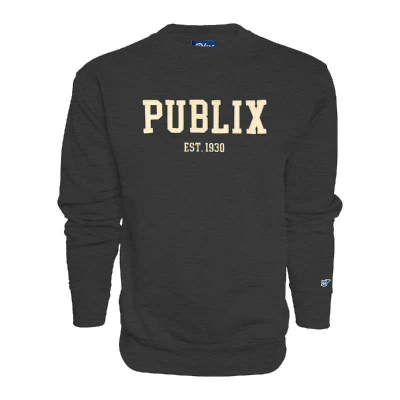 Publix EST. 1930 Blue 84 Crewneck - felt letter appliqué