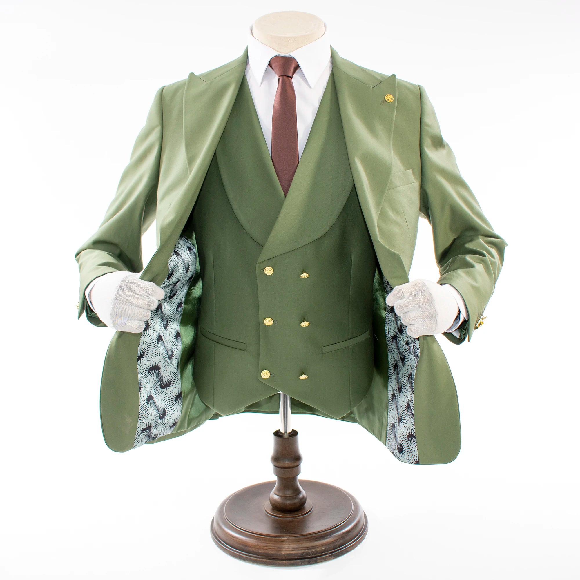 Pistachio 3-Piece Slim-Fit Suit