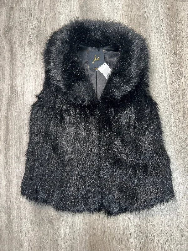 Vest Faux Fur & Sherpa By Jack In Black, Size: S