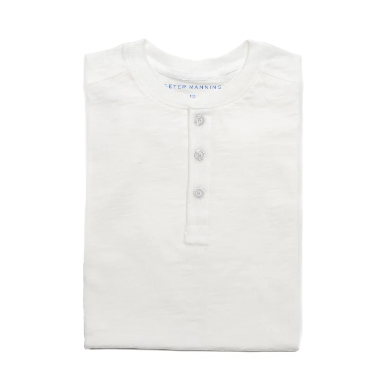 Henley Shirt Short Sleeve - White