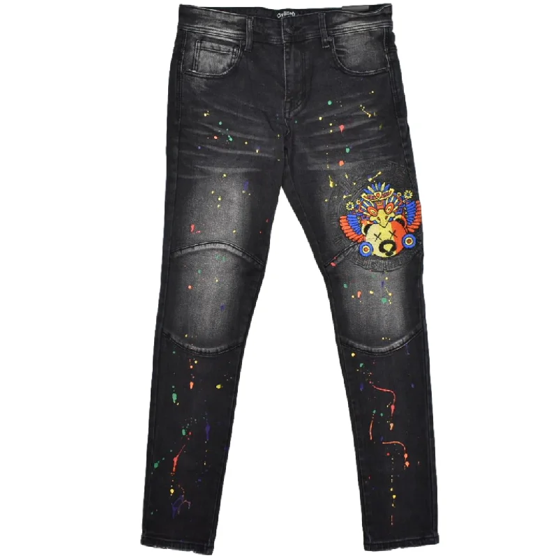 CIVILIZED SPLASH BEAR JEANS BLACK