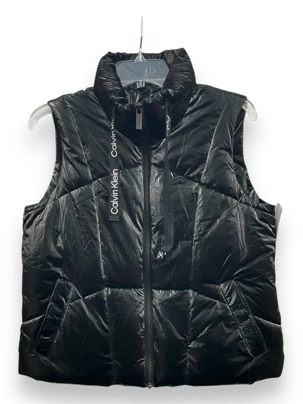 Vest Puffer & Quilted By Calvin Klein In Black, Size: S