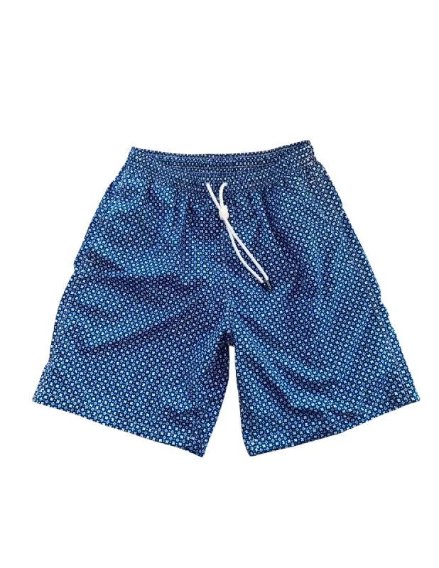 Floret Print Swim Trunk | Blue