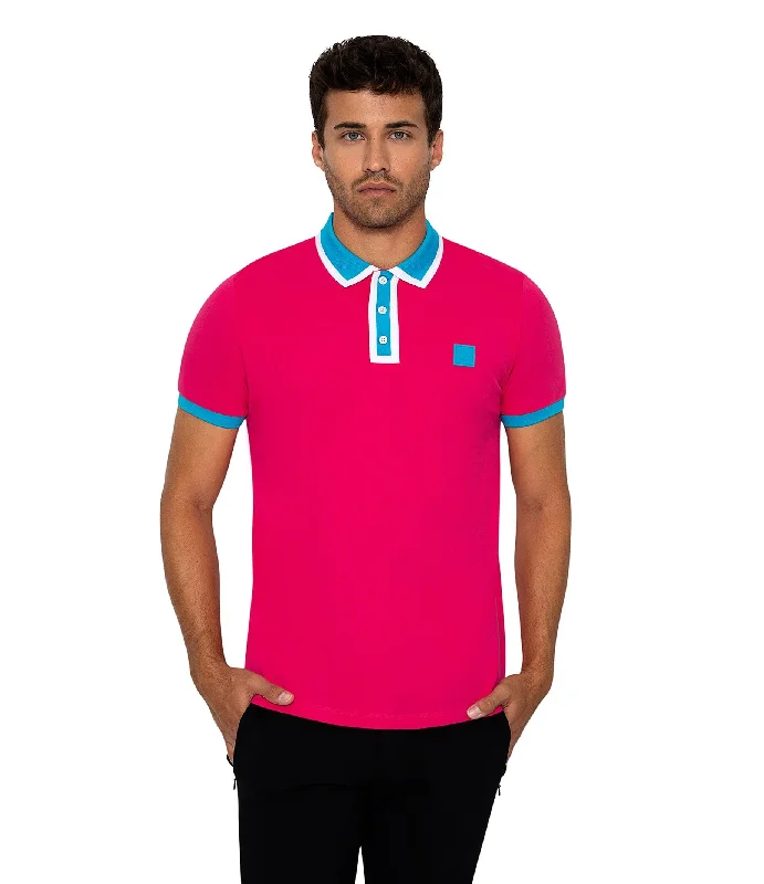 Bertigo Short-Sleeve Polos | DIJON FUSCHIA POLO