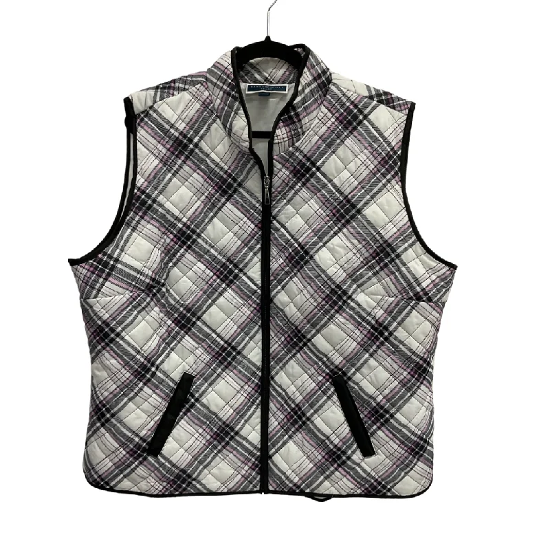 Vest Puffer & Quilted By Karen Scott In Multi-colored, Size: Xxl