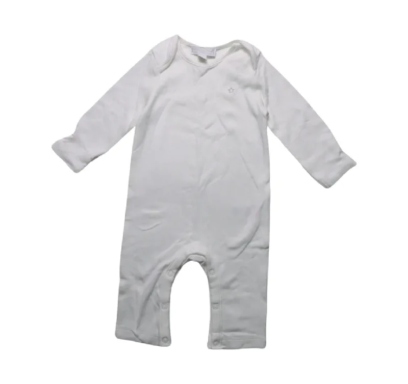 The Little White Company Long Sleeve Jumpsuit 3-6M