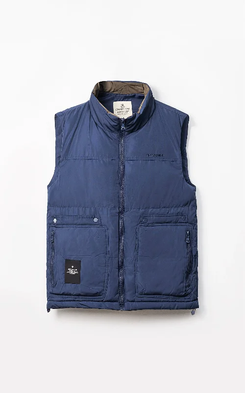 SLEEVELESS JACKET NAVY