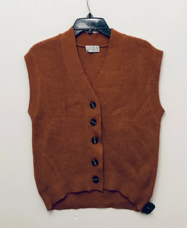 Vest Sweater By Poof In Orange, Size: S