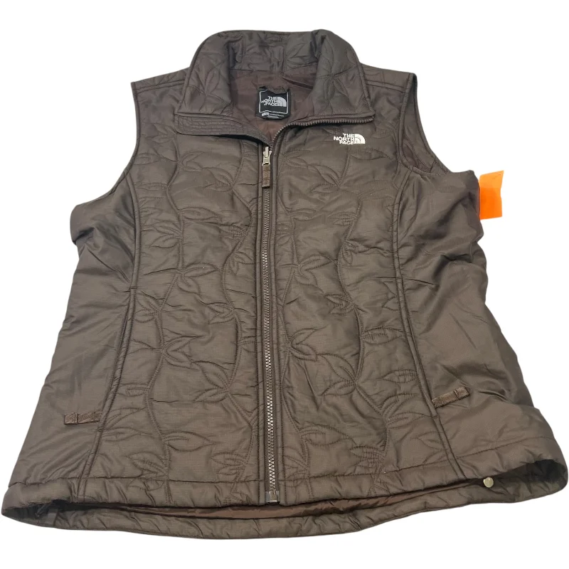 Vest Puffer & Quilted By The North Face In Brown, Size: L