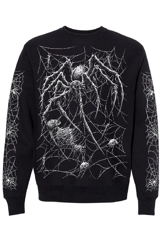 Death Spider Sweatshirt [Spiderweb Sleeves]