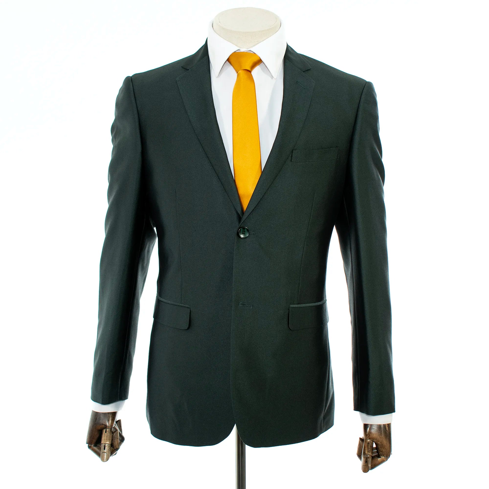 Hunter Green Sharkskin 2-Piece Slim-Fit Suit