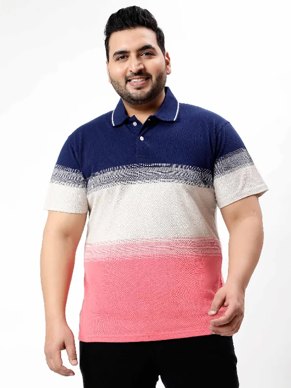 Navy Blue Multicolor Premium Polo T-shirt