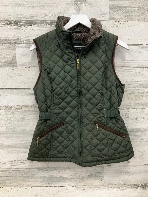 Vest Puffer & Quilted By Weatherproof In Green, Size: S