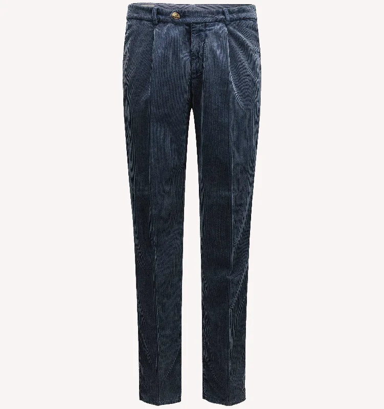 Brunello Cucinelli Corduroy Sport Trousers in Navy