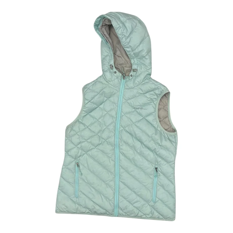 Vest Puffer & Quilted By Eddie Bauer In Aqua, Size:L