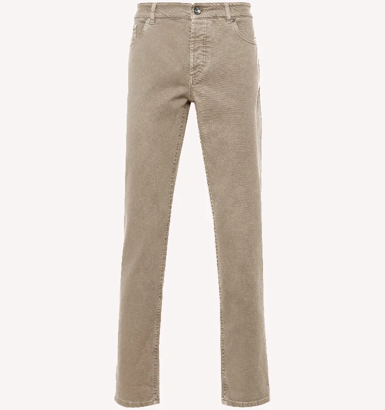 Brunello Cucinelli 5-Pocket Jeans in Beige