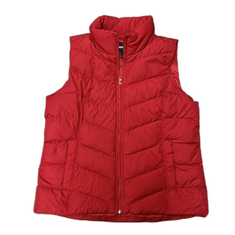 Vest Puffer & Quilted By Lands End In Red, Size: L