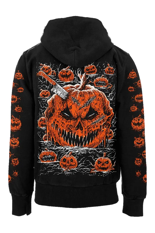 Possessed Pumpkin Patch Hoodie w/ Pumpkin Sleeves