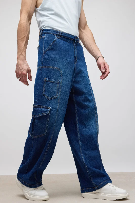 Streetwear Indigo Men's Cargo Pants