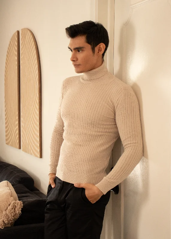 Ribbed Turtleneck Sweater