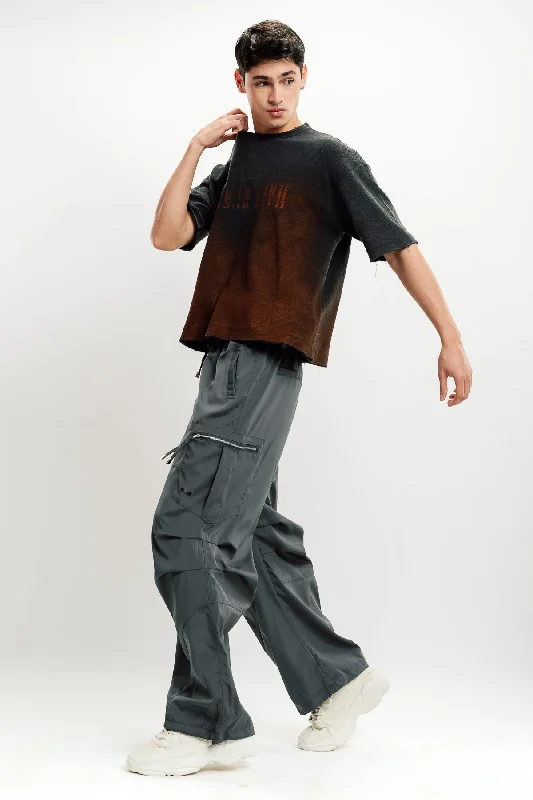 Men's Grey Parachute Cargo Pant