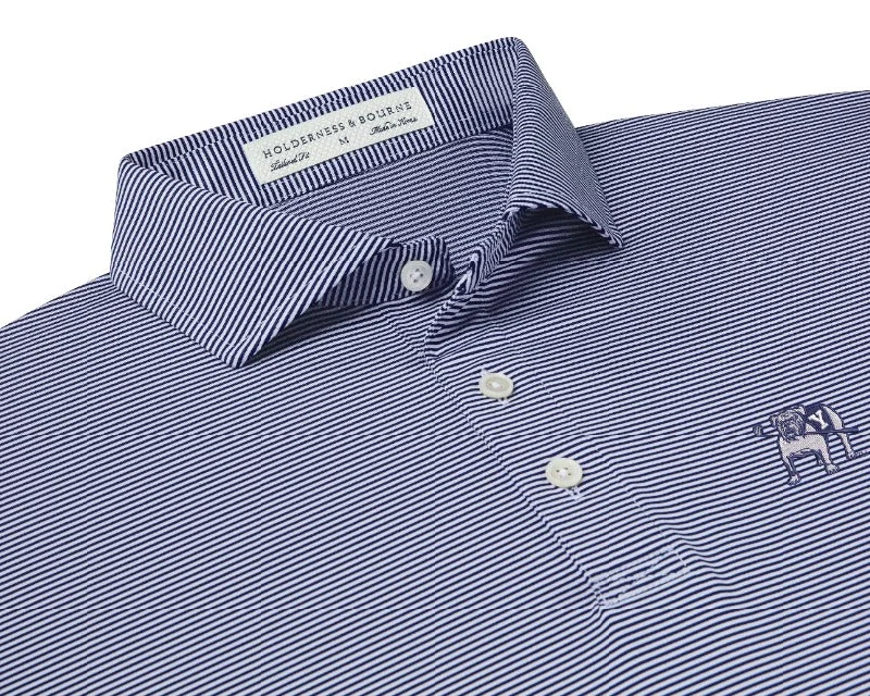 Yale Golf Course Perkins Shirt: Navy & White