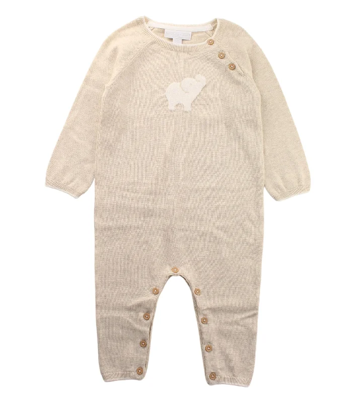 The Little White Company Long Sleeve Jumpsuit 6-12M