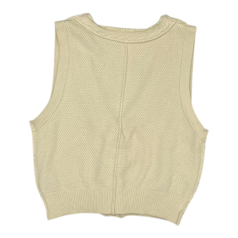 Vest Sweater By Free People In Cream, Size:M