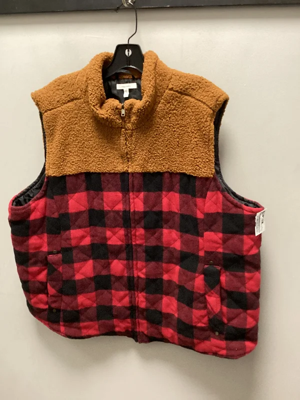 Vest Puffer & Quilted By Maurices In Red, Size: 3x