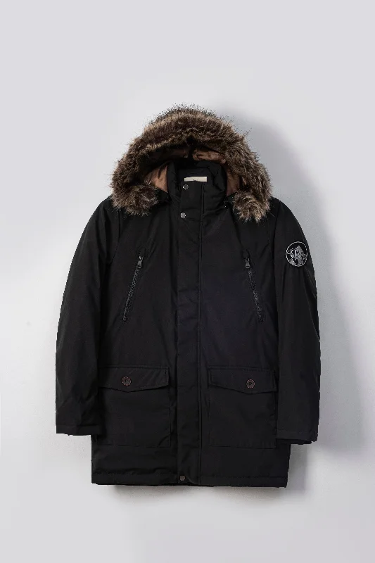 PARKA JACKET FULL SLEEVE BLACK