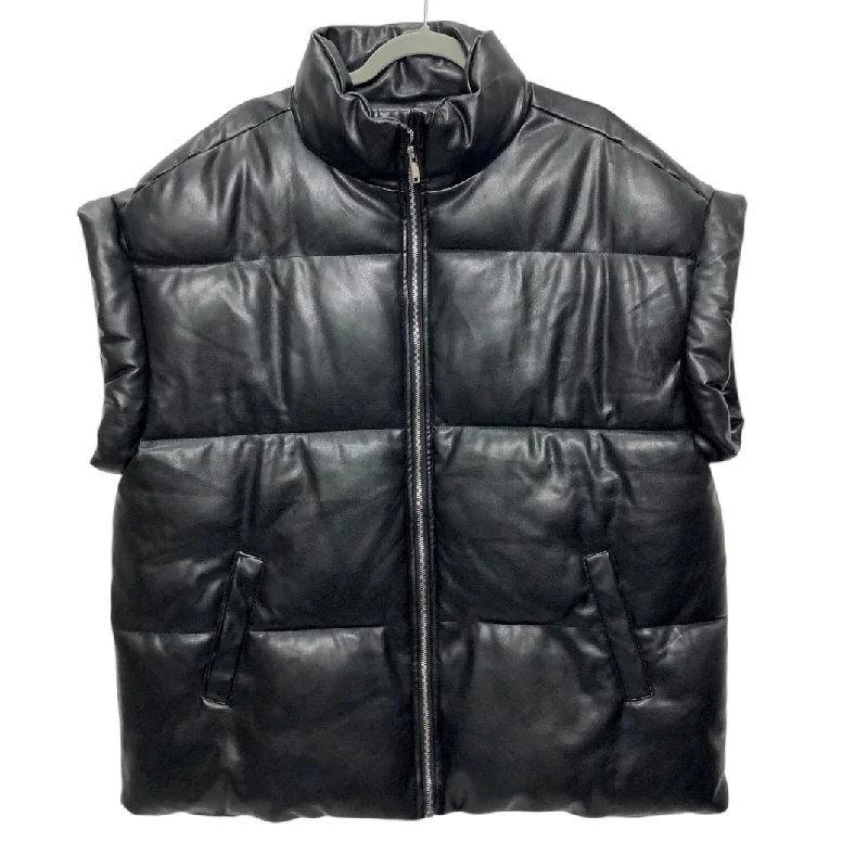 Vest Puffer & Quilted By Fashion Nova In Black, Size:Xl