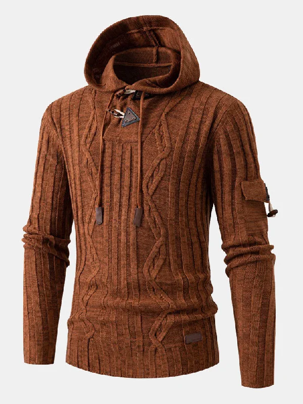 Horn Button Hooded Sweater