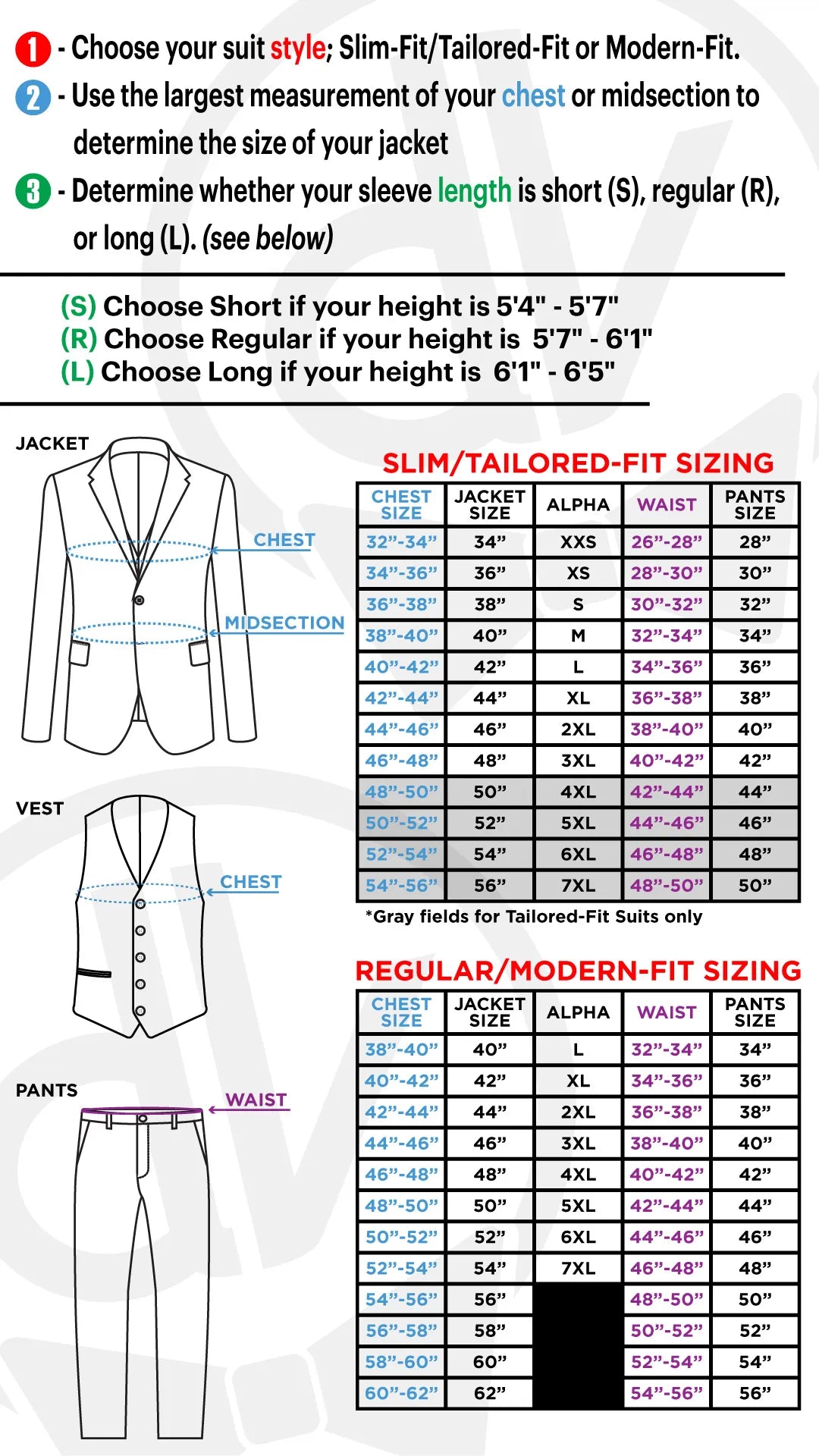 Suit19 3-Piece Tailored-Fit Suit