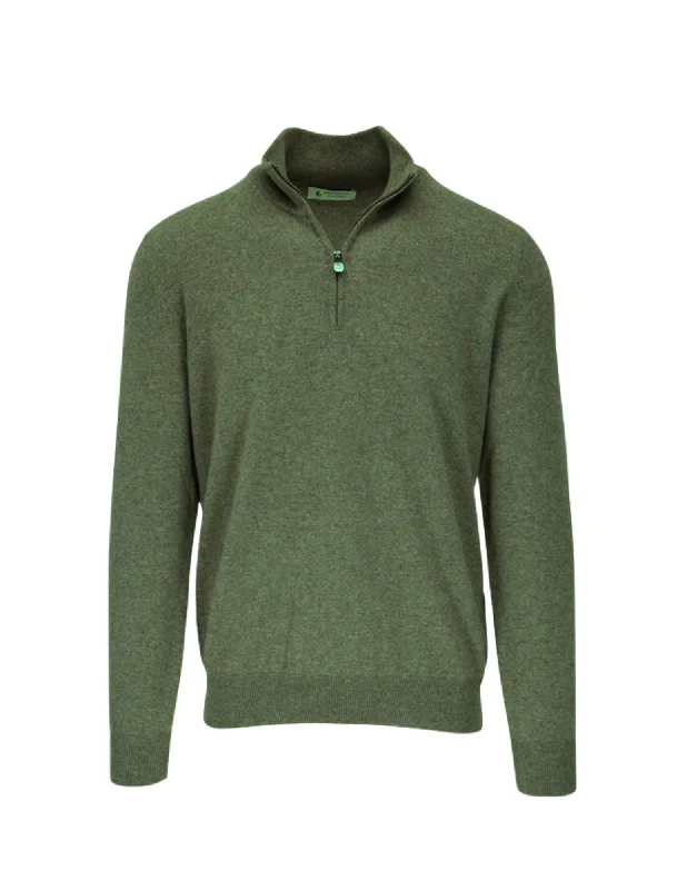 Cashmere Half-Zip | Green