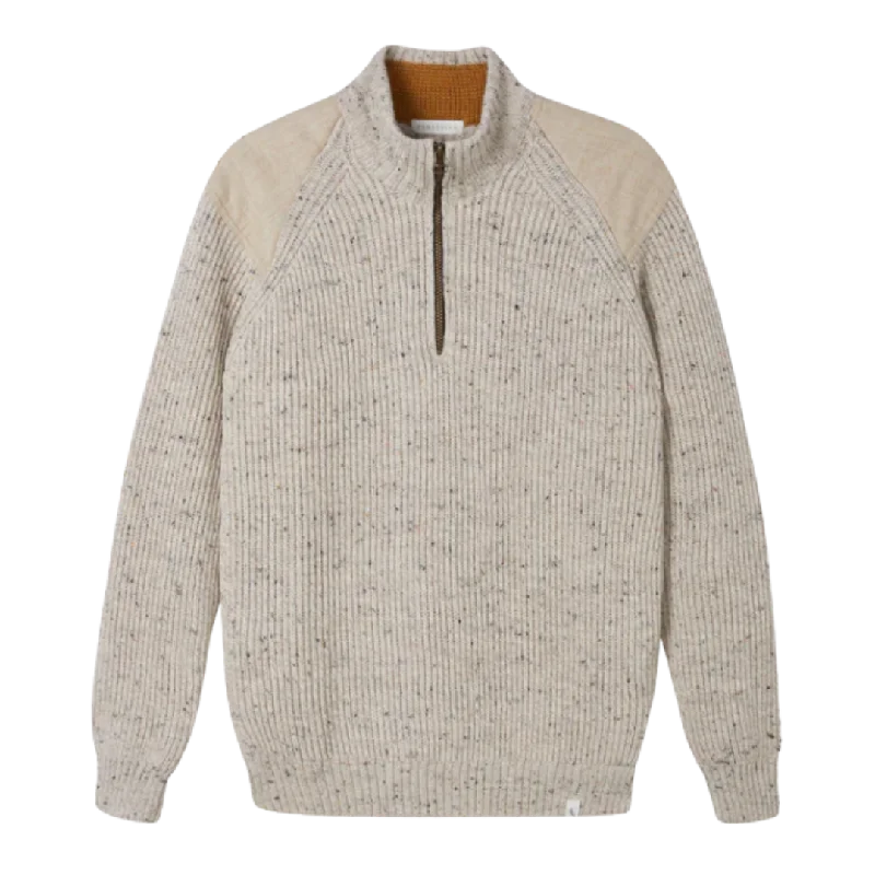 Foxton Quarter Zip Neck - Oatmeal