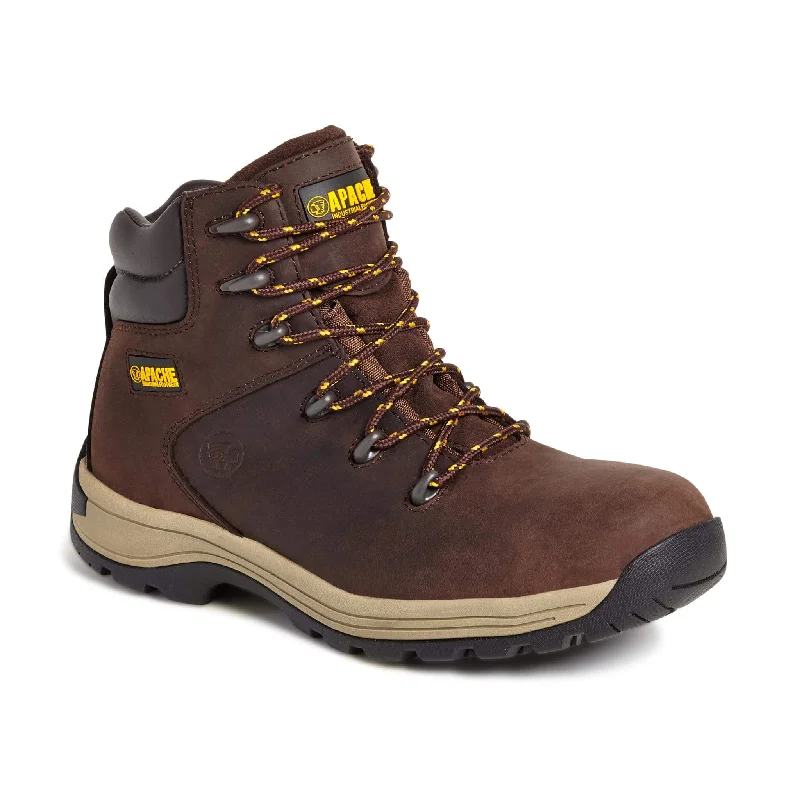 Apache AP315CM Brown Nubuck Water Resistant Safety Hiker Boots