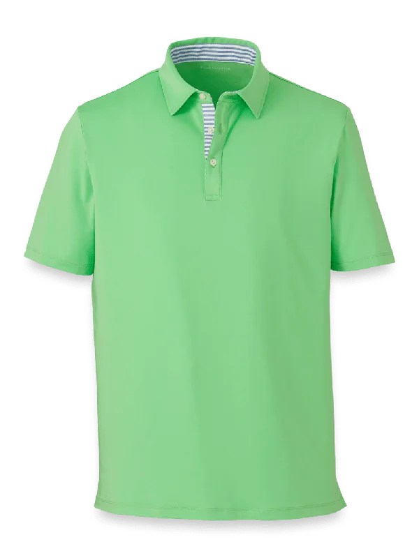 Performance Blend Three Button Polo - Lime