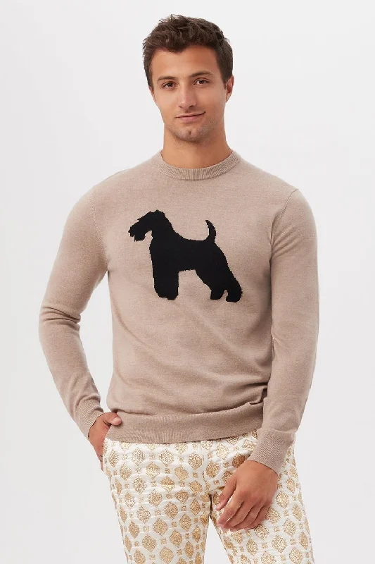 Weston Airedale Terrier Dog Graphic Merino Wool Sweater